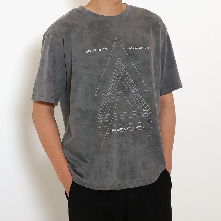 [SOBIT FASHION] Triangle T-shirt (CHARCOAL)